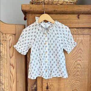 H&M | Kids White Button Down Shirt with Floral Print